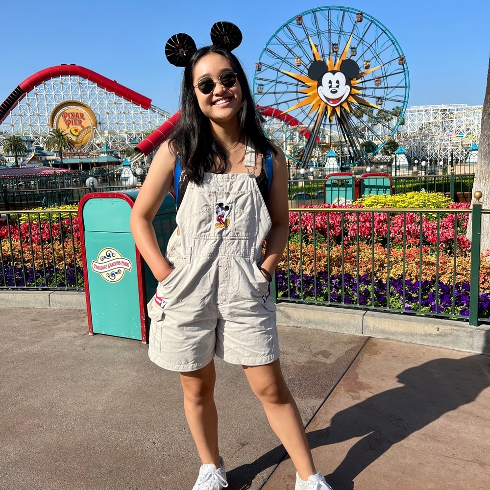 Disney Mickey Mouse Cream Overalls